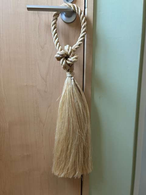 国産大麻（精麻）・みろく叶結び飾り【特別版】（高さ約55センチ）