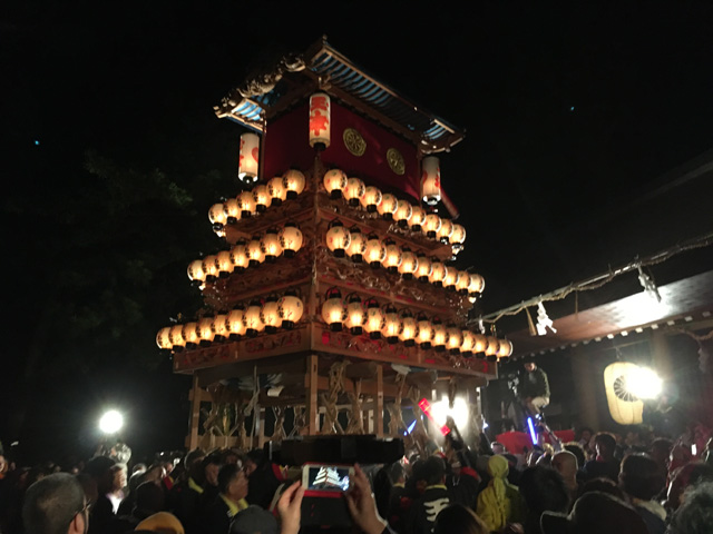 伊曽乃神社・宮出しでのだんじりの奉納（2019年10月15日）